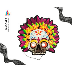 MASCARA METALICA AZTECA