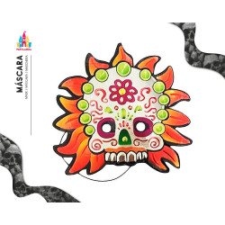 MASCARA METALICA SKULL FUEGO