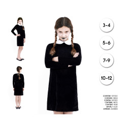 cospty - STRANGE GIRL - Disfraz de Chica Misteriosa para Niña (Classic / Estampado / Velvet)