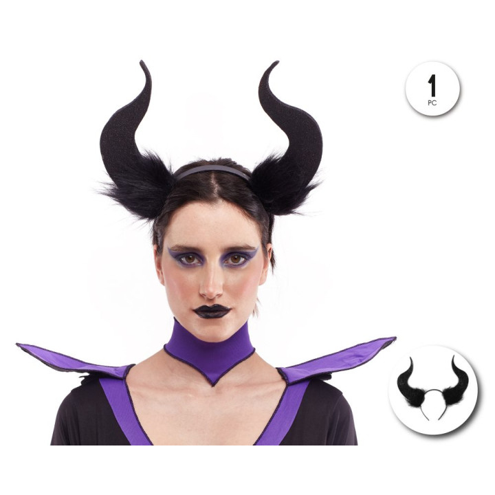 Diadema Demonio Con Pelos – Complemento Unisex | Cospty