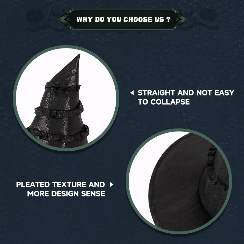 Halloween Witch Hat, Lolita Goth Lolita Style Wide Brim Headdress, Elegant Dark Girl Headpiece For Cosplay, Party, Masquerade, Suitable For Daily Party And Halloween Costume