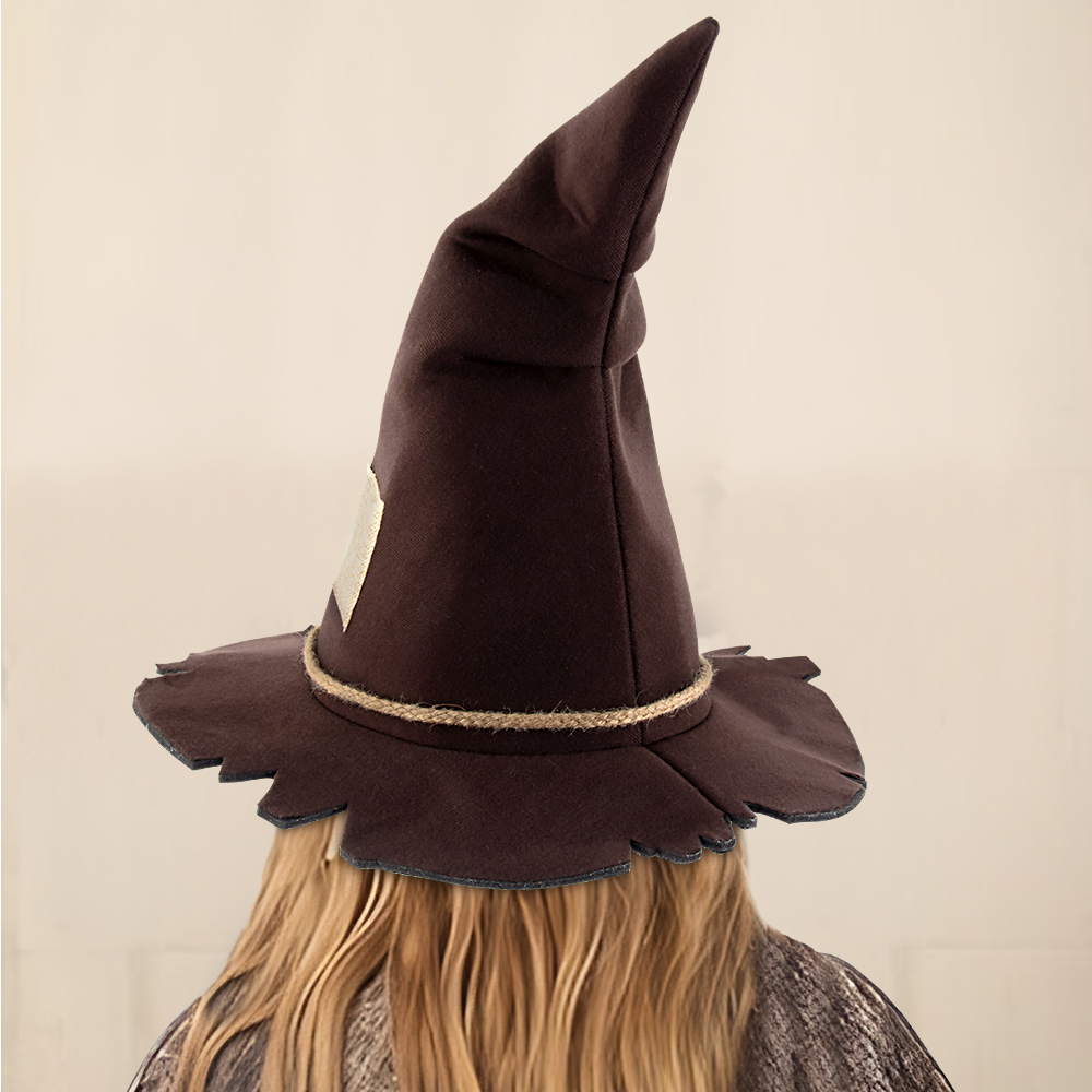 Halloween Witch Hats Men Women Scarecrow Wide Brim Pointed Cap Masquerade Cosplay Party Wizard Hats Costume Accessory