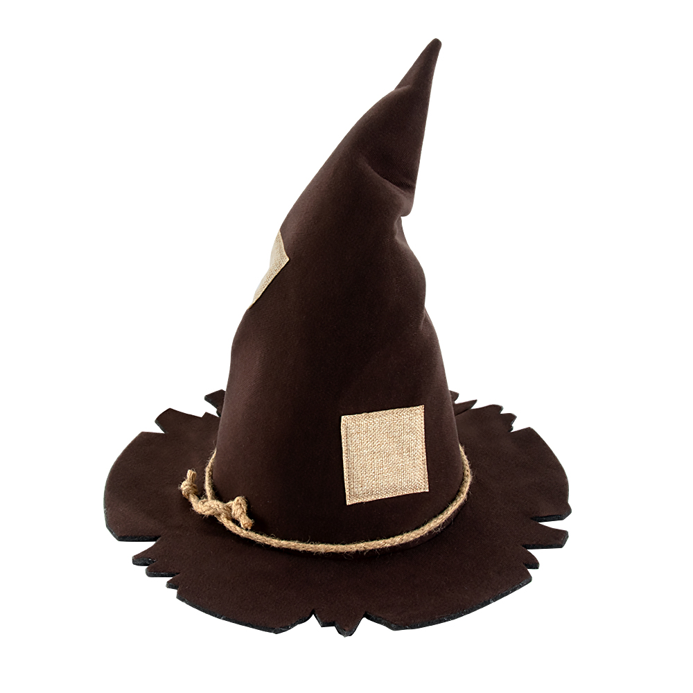 Halloween Witch Hats Men Women Scarecrow Wide Brim Pointed Cap Masquerade Cosplay Party Wizard Hats Costume Accessory