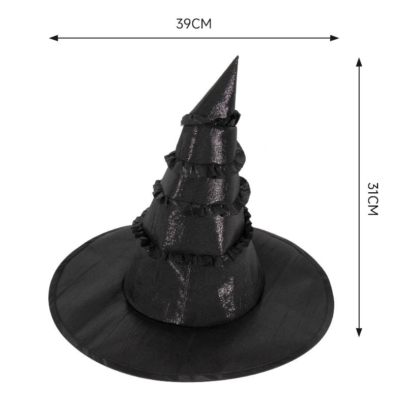 Halloween Witch Hat, Lolita Goth Lolita Style Wide Brim Headdress, Elegant Dark Girl Headpiece For Cosplay, Party, Masquerade, Suitable For Daily Party And Halloween Costume