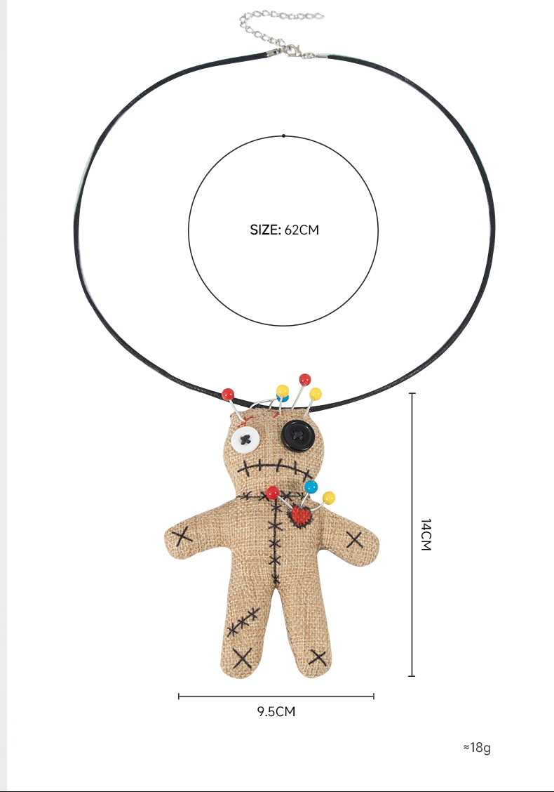 Halloween WOODOO doll necklaces, headbands, costumes, accessories, props, cosplay performance costumes, hair accessories