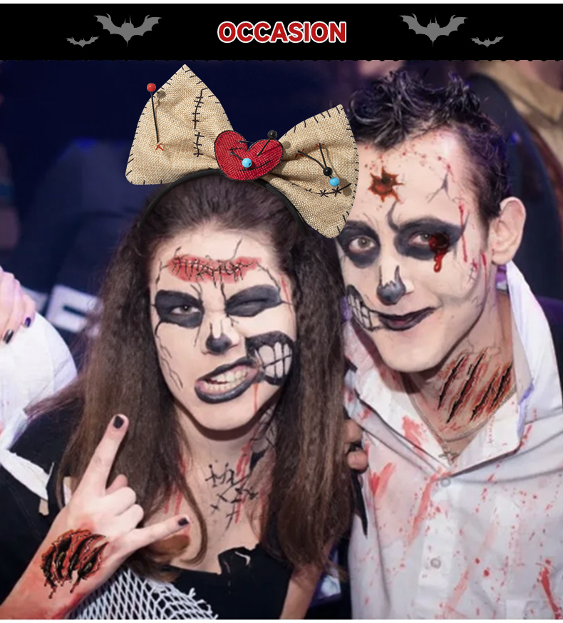 Halloween WOODOO doll necklaces, headbands, costumes, accessories, props, cosplay performance costumes, hair accessories