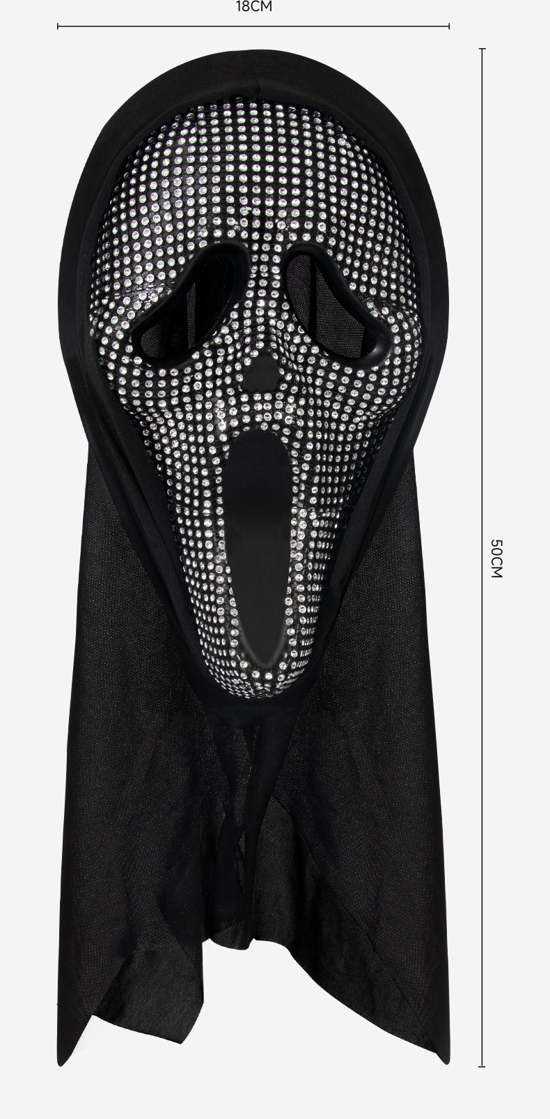 New Halloween costume props with diamonds, screaming ghosts, ghost faces, masks and cosplay balls