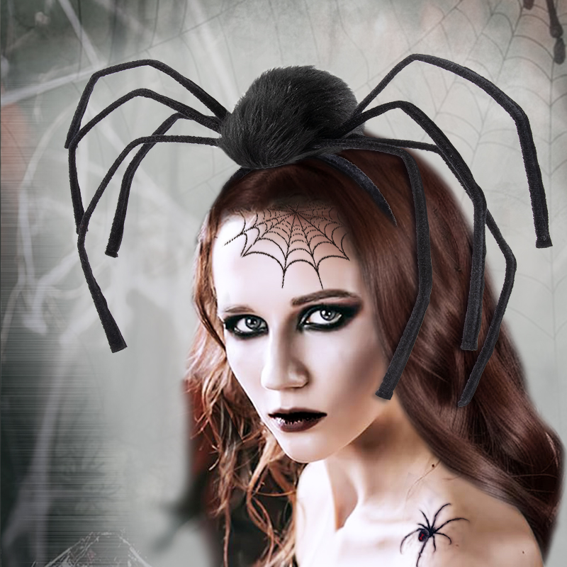 European and American Halloween headwear, funny hair bands, Ghost Festival cosplay accessories, spider Queen hair buckles