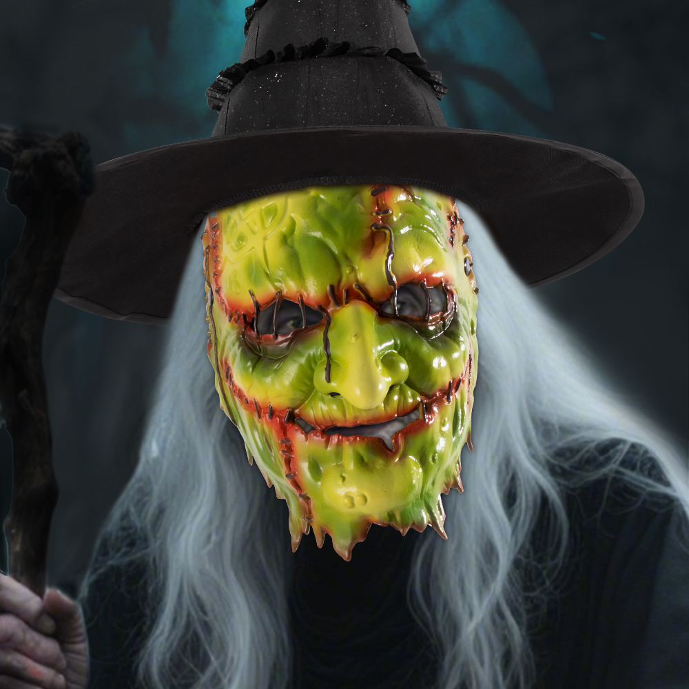 New Halloween horror witch mask COSPLAY props, festival costume RP mask, three-dimensional and realistic mask