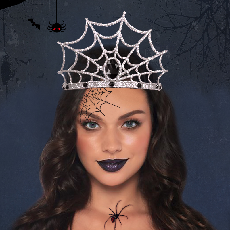 Halloween Spider Queen Crown Non-fading Pink Cosplay Festival Prop Masquerade Ball
