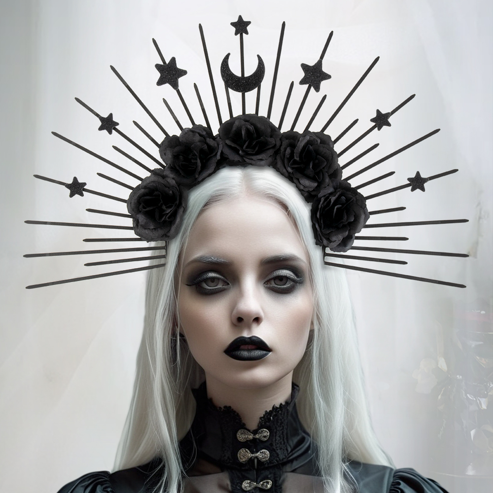 Cross-border wholesale of Sun God Star Moon hair clips, Gothic hair accessories, retro European and American clothing, cos accessories and props