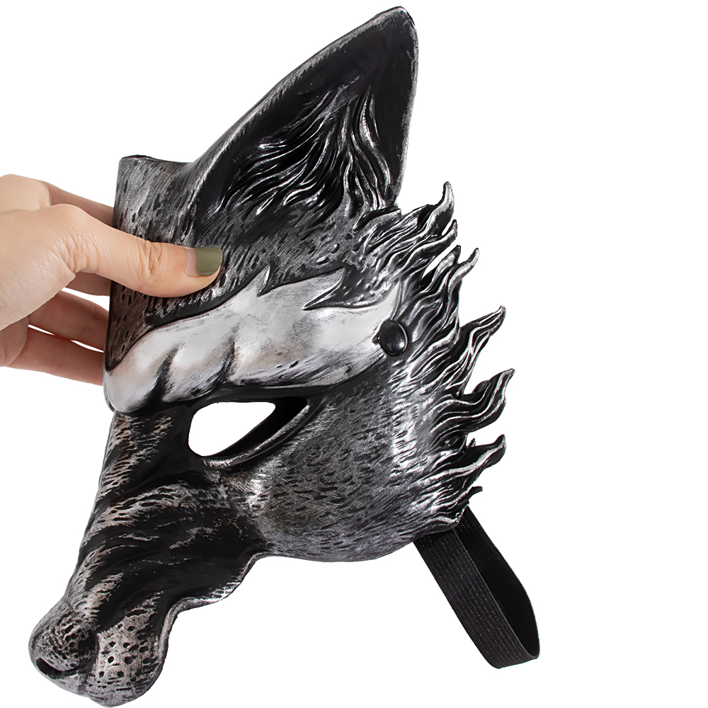 Halloween new retro mask dance party, carnival party, gilded silver RP Wolf mask, animal mask