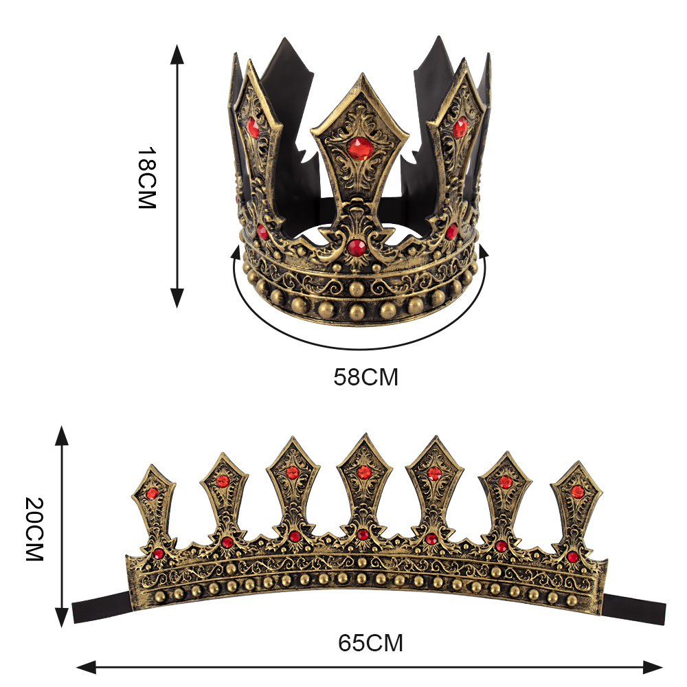 New Halloween European and American court performance retro luxurious king's crown COSPLAY prop headwear