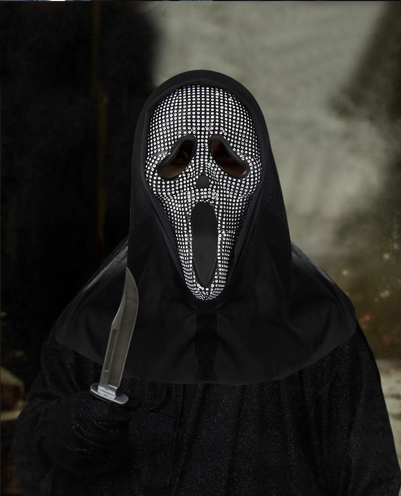 New Halloween costume props with diamonds, screaming ghosts, ghost faces, masks and cosplay balls