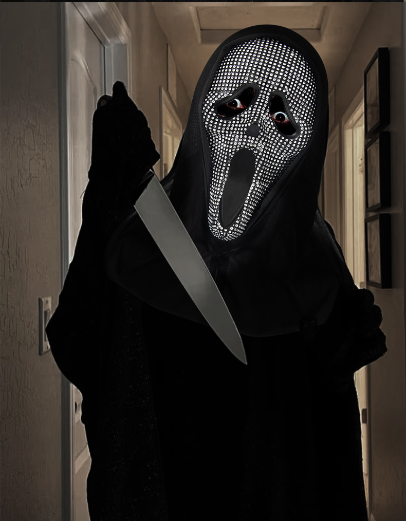New Halloween costume props with diamonds, screaming ghosts, ghost faces, masks and cosplay balls