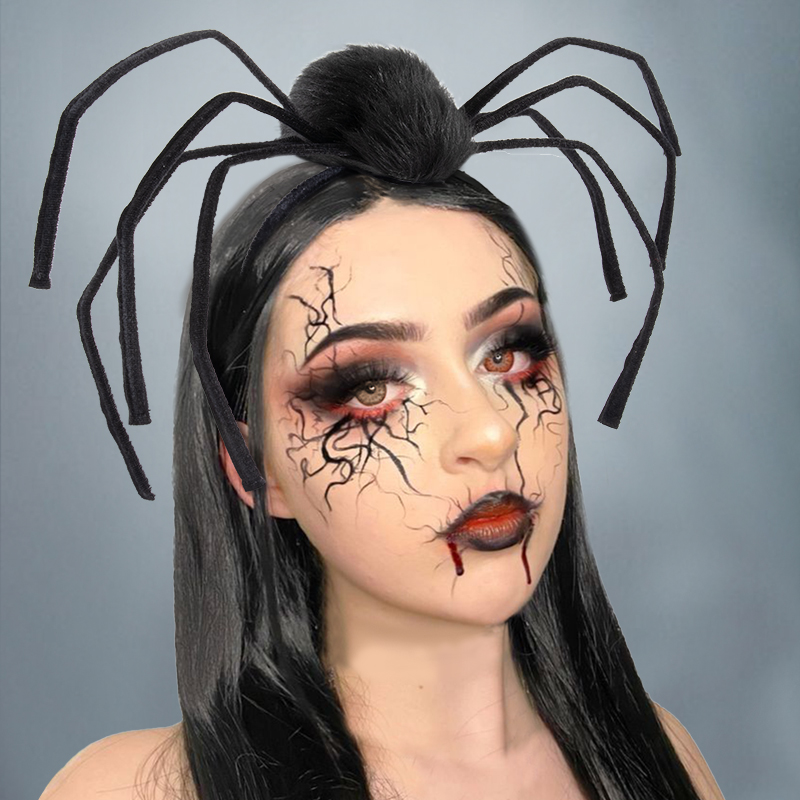 European and American Halloween headwear, funny hair bands, Ghost Festival cosplay accessories, spider Queen hair buckles