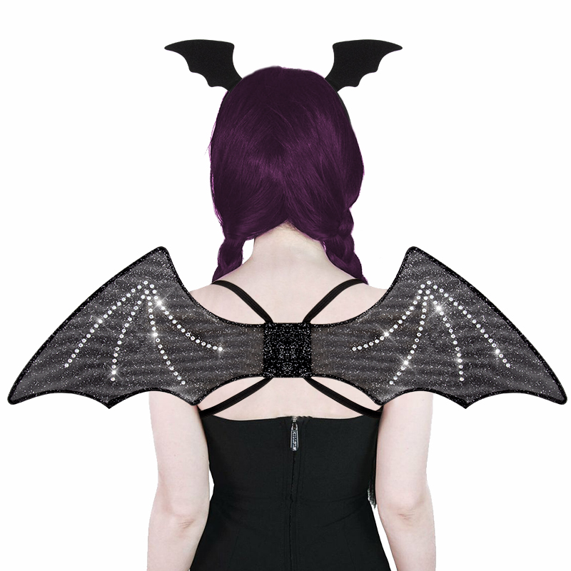 HALLOWEEN with diamond bat wings hairband set, sm costume props, cos party ball