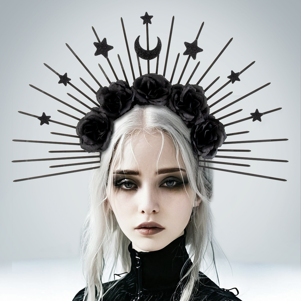 Cross-border wholesale of Sun God Star Moon hair clips, Gothic hair accessories, retro European and American clothing, cos accessories and props