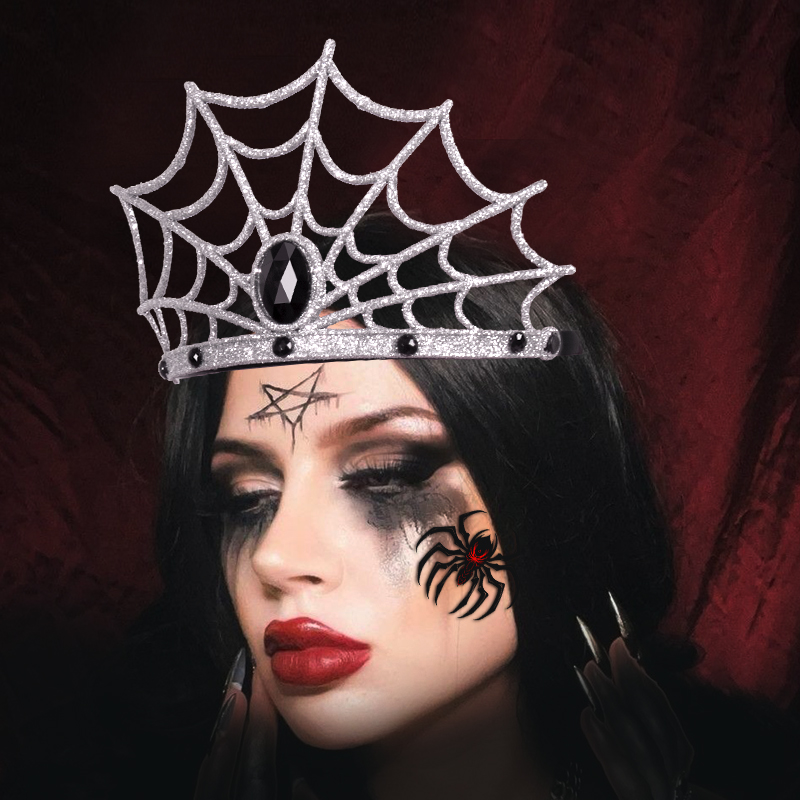 Halloween Spider Queen Crown Non-fading Pink Cosplay Festival Prop Masquerade Ball