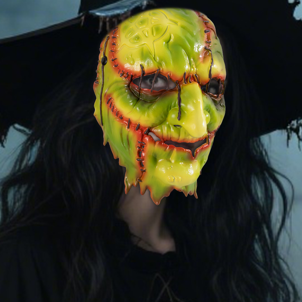 New Halloween horror witch mask COSPLAY props, festival costume RP mask, three-dimensional and realistic mask