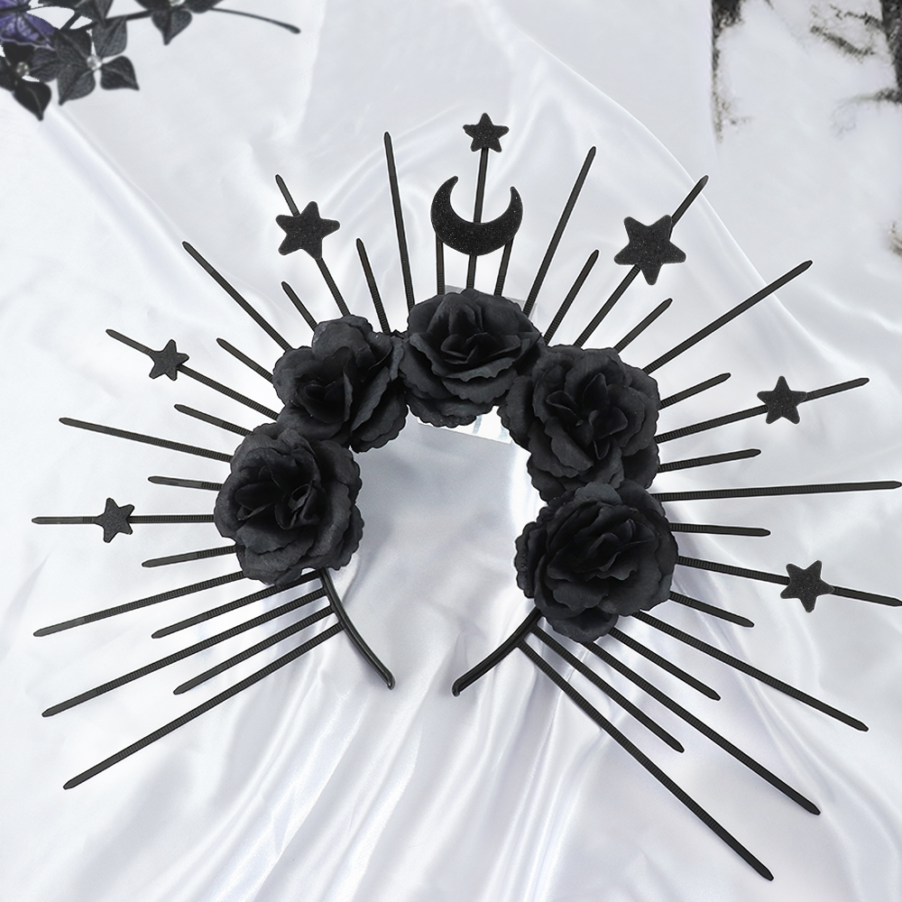 Cross-border wholesale of Sun God Star Moon hair clips, Gothic hair accessories, retro European and American clothing, cos accessories and props