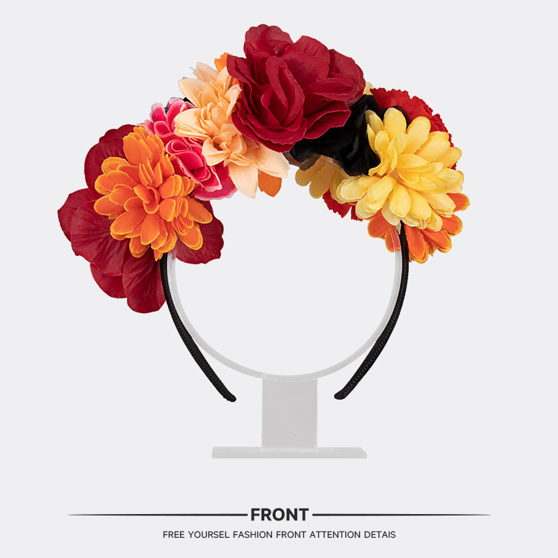 Mexican Day of the Dead headband flower party costume decoration prop theme cosplay performance ball