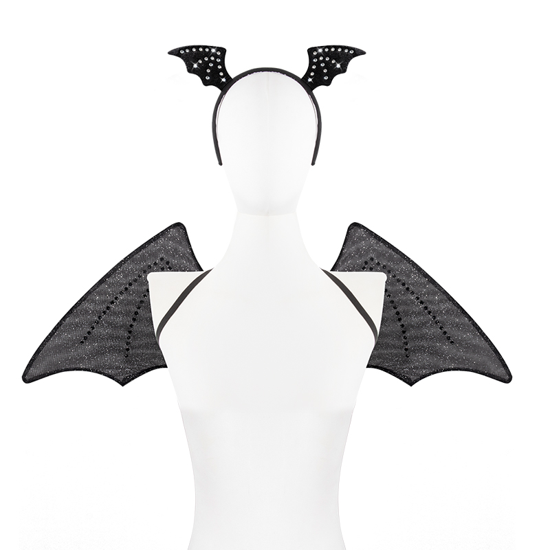 HALLOWEEN with diamond bat wings hairband set, sm costume props, cos party ball