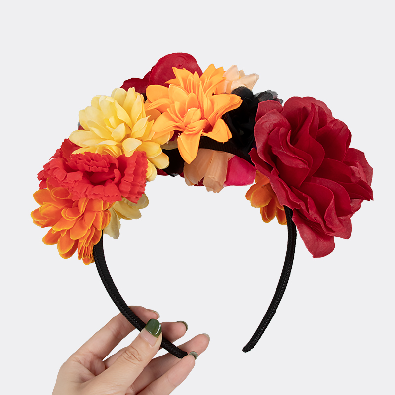 Mexican Day of the Dead headband flower party costume decoration prop theme cosplay performance ball