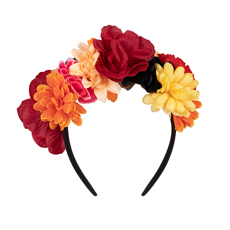Mexican Day of the Dead headband flower party costume decoration prop theme cosplay performance ball