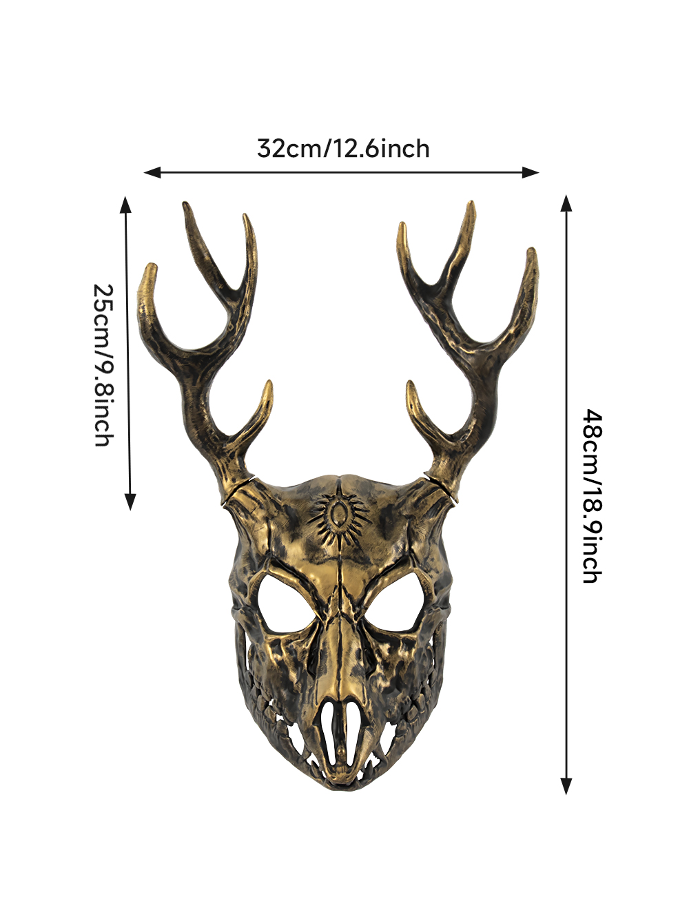 New RP Sheep bone antler mask detachable alien character props Halloween cosplay accessories cross-border wholesale