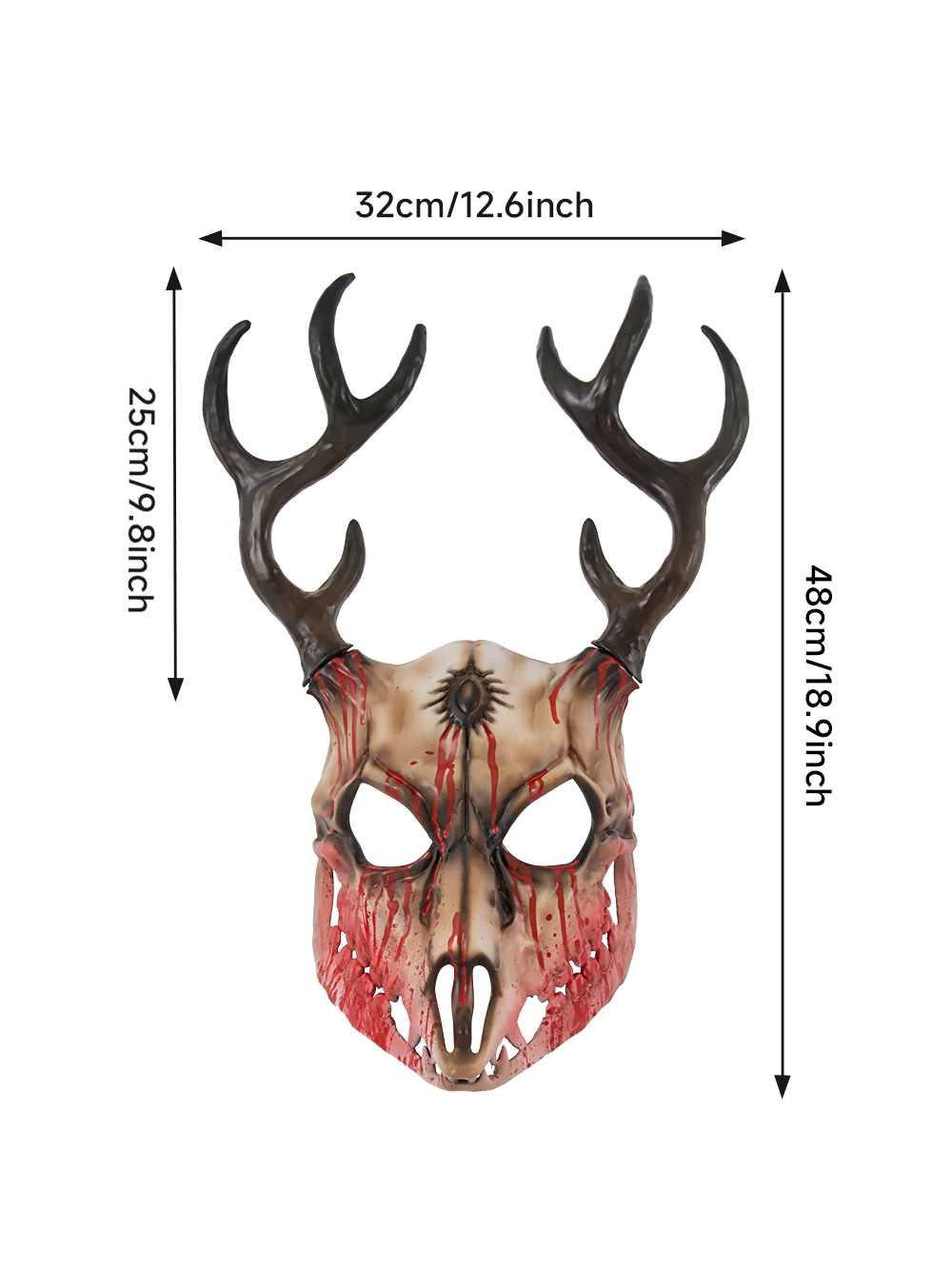 New RP Sheep bone antler mask detachable alien character props Halloween cosplay accessories cross-border wholesale