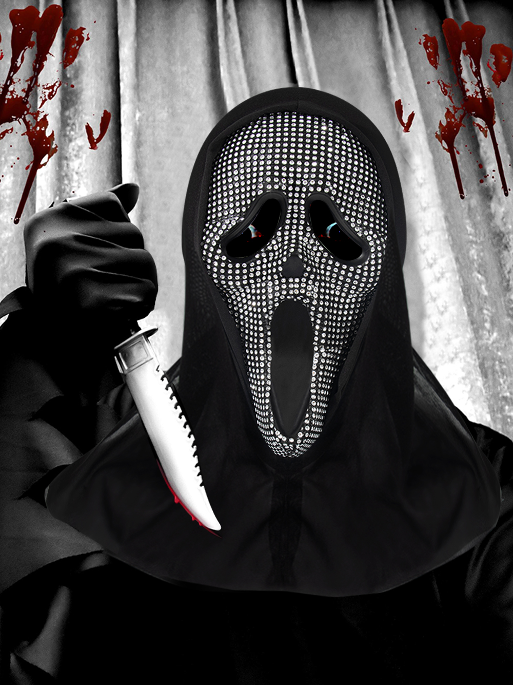 New Halloween costume props with diamonds, screaming ghosts, ghost faces, masks and cosplay balls