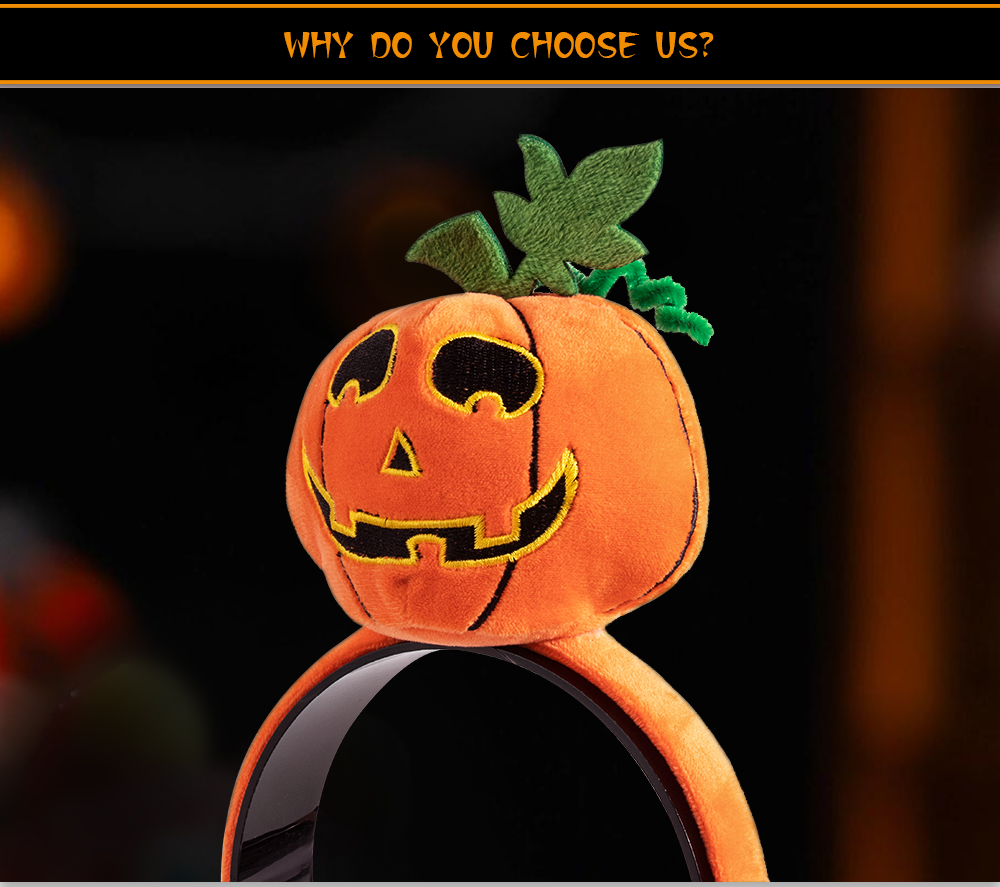New Halloween cotton-filled pumpkin, spider, bat headband, party, dance, festival hair accessories and props