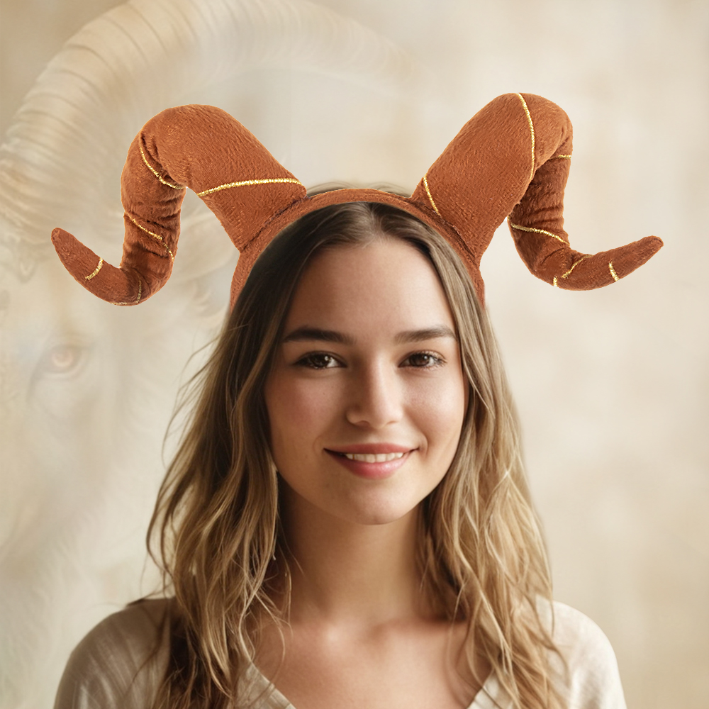 Halloween cotton horn foldable headband headwear, party dance, performance costume, festival cosplay props