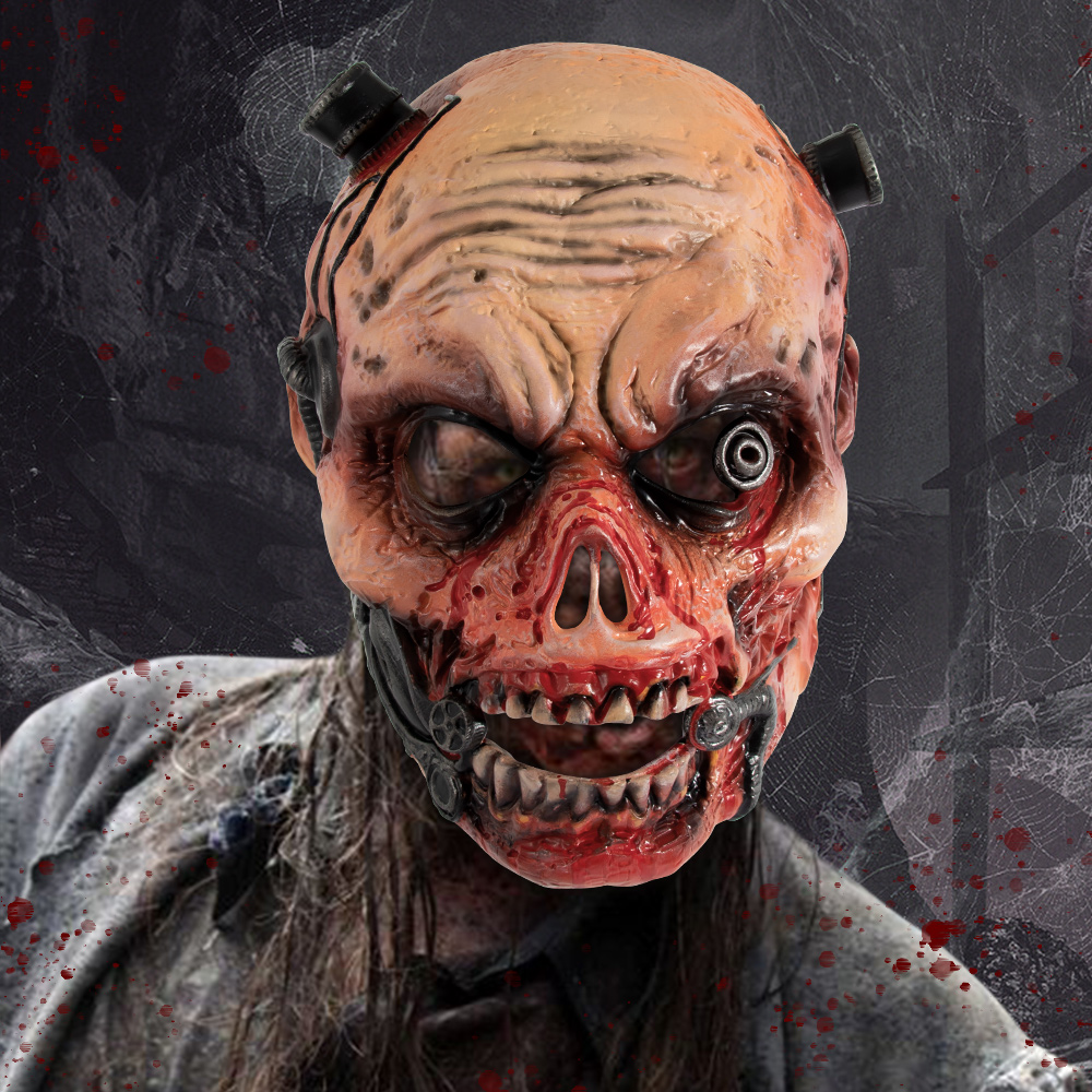 Halloween RP Zombie horror mask Headgear, realistic and three-dimensional festival party costume props
