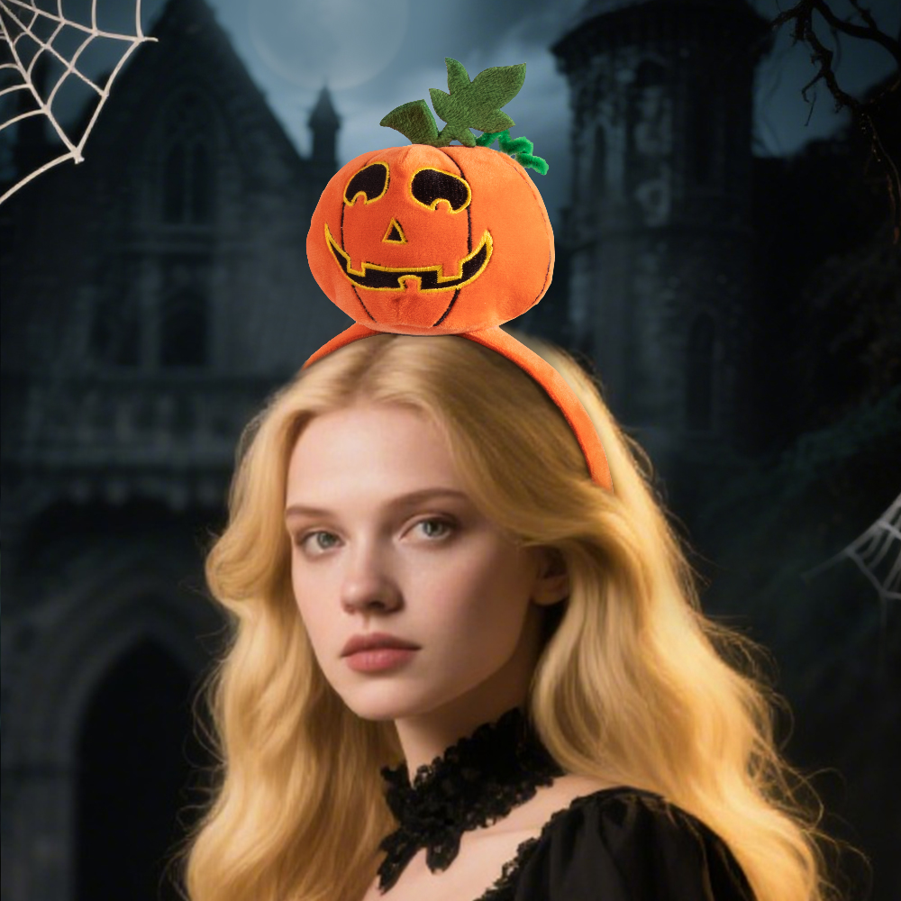 New Halloween cotton-filled pumpkin, spider, bat headband, party, dance, festival hair accessories and props