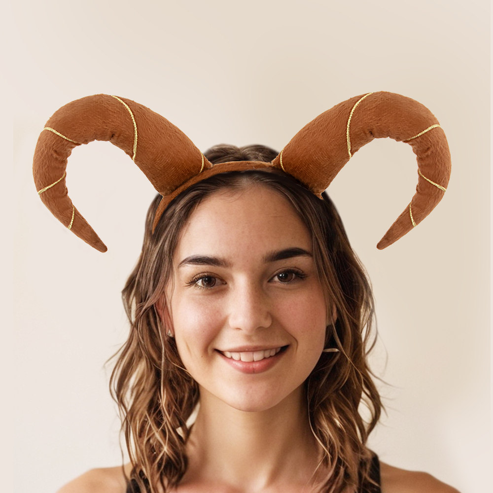Halloween cotton horn foldable headband headwear, party dance, performance costume, festival cosplay props