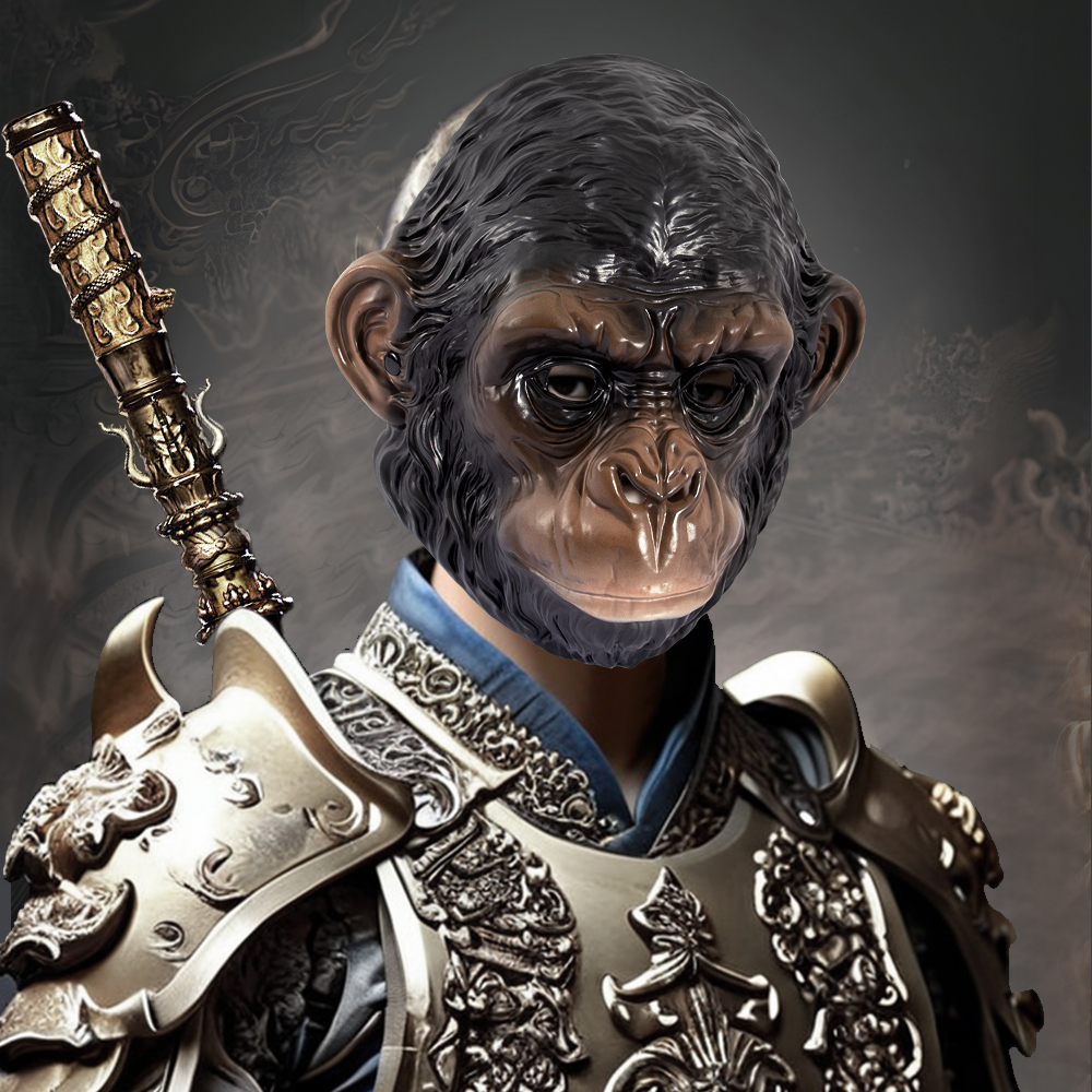 Halloween Black Myth Wukong Mask, Qitian Dasheng Headgear, Funny Monkey Game Props and Peripheral products