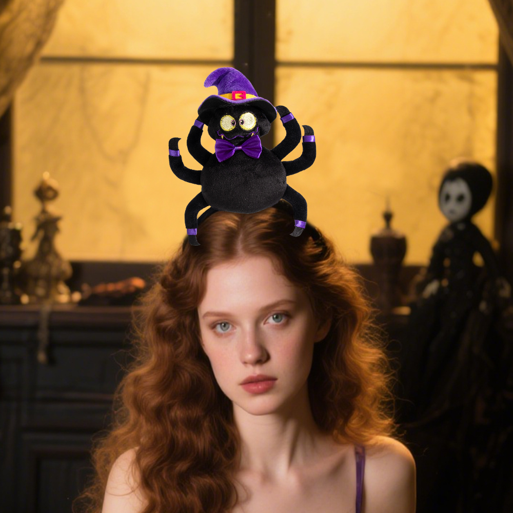 New Halloween cotton-filled pumpkin, spider, bat headband, party, dance, festival hair accessories and props