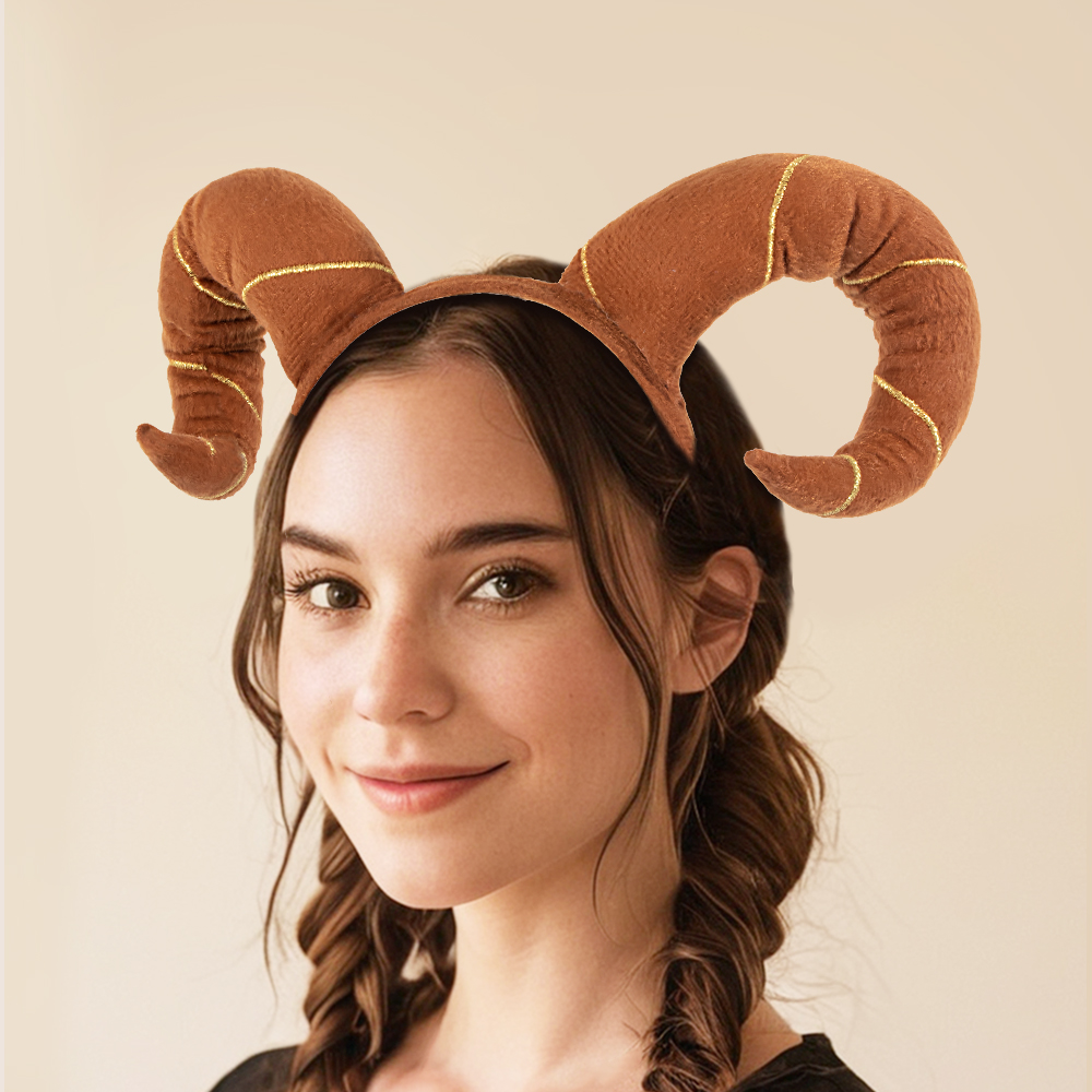 Halloween cotton horn foldable headband headwear, party dance, performance costume, festival cosplay props