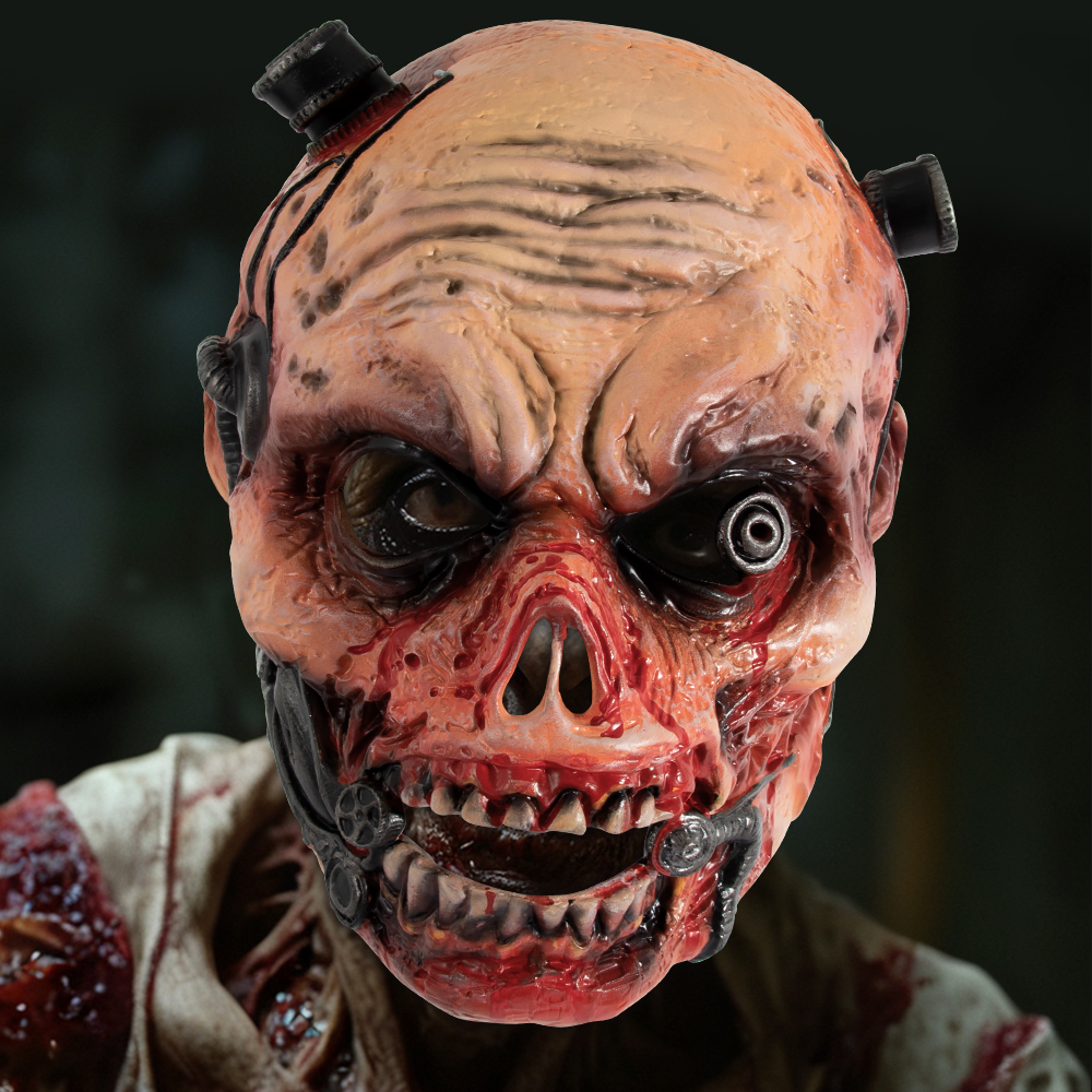 Halloween RP Zombie horror mask Headgear, realistic and three-dimensional festival party costume props