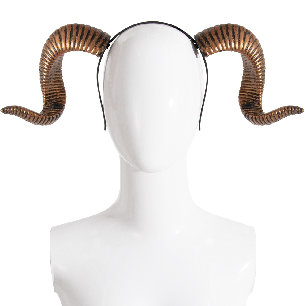 DIY detachable RP curved horn hair band for Halloween dance, festival party performance headband hair accessories