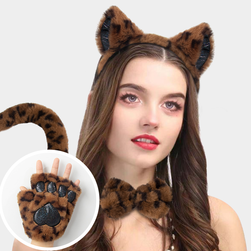 New Japanese-style handmade cat set accessories cosplay comic exhibition cat girl cat paw gloves cat ear headbands