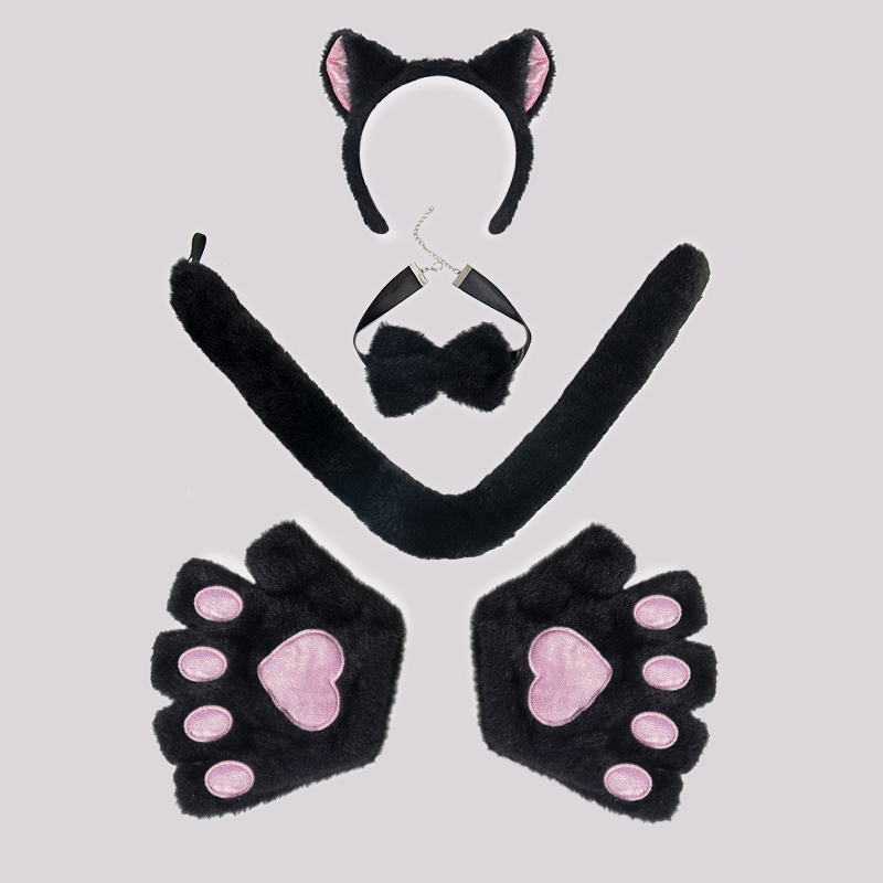 New Japanese-style handmade cat set accessories cosplay comic exhibition cat girl cat paw gloves cat ear headbands