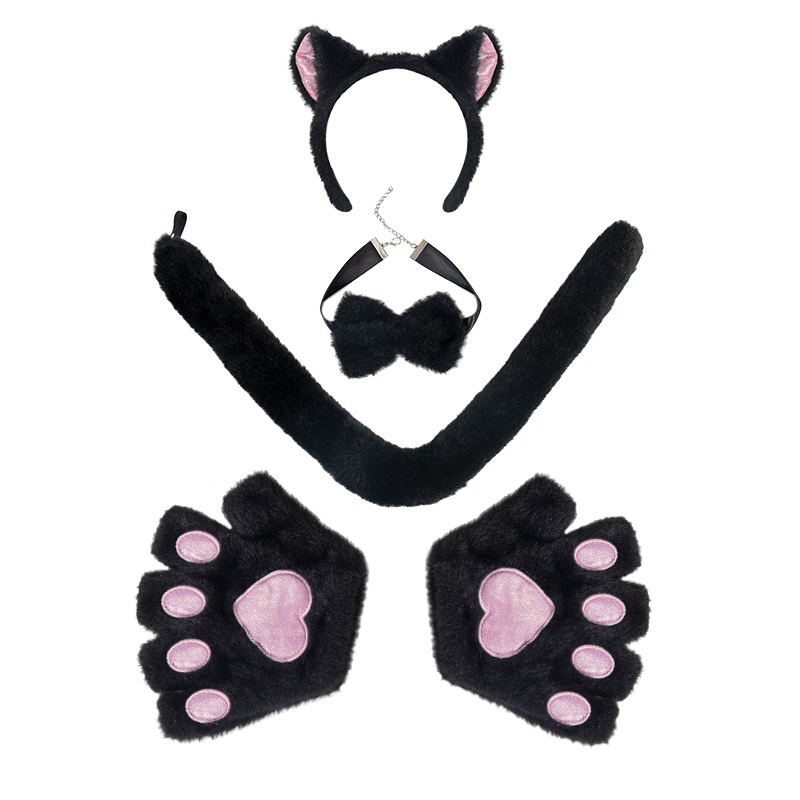 New Japanese-style handmade cat set accessories cosplay comic exhibition cat girl cat paw gloves cat ear headbands