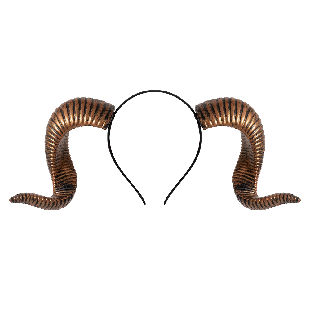 DIY detachable RP curved horn hair band for Halloween dance, festival party performance headband hair accessories