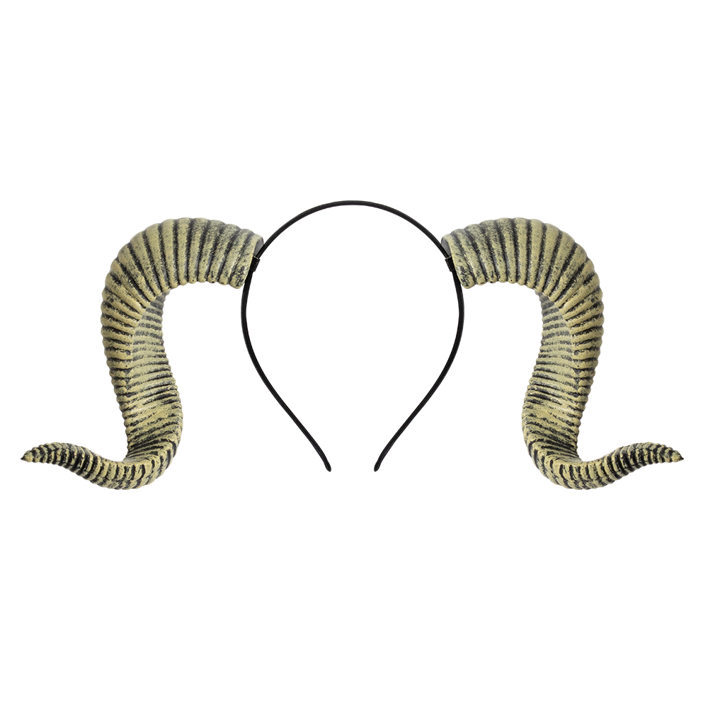 DIY detachable RP curved horn hair band for Halloween dance, festival party performance headband hair accessories