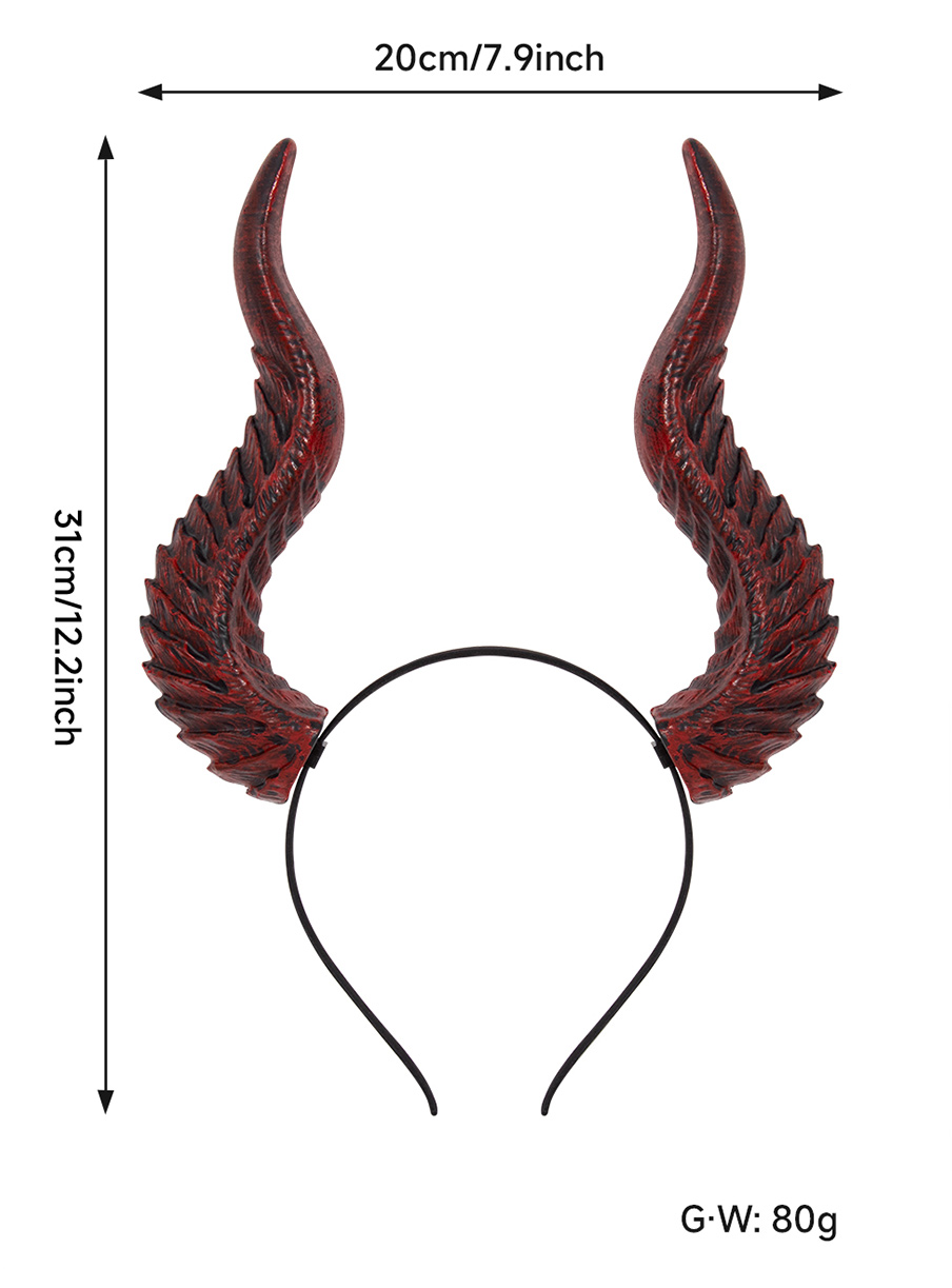 DIY assembly of Devil horn hair bands and cos hair accessory props for Halloween festival costumes, allowing for various looks