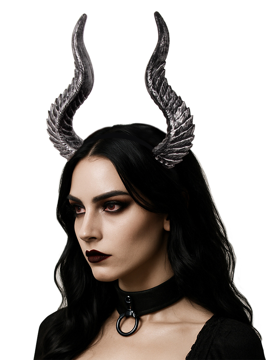 DIY assembly of Devil horn hair bands and cos hair accessory props for Halloween festival costumes, allowing for various looks