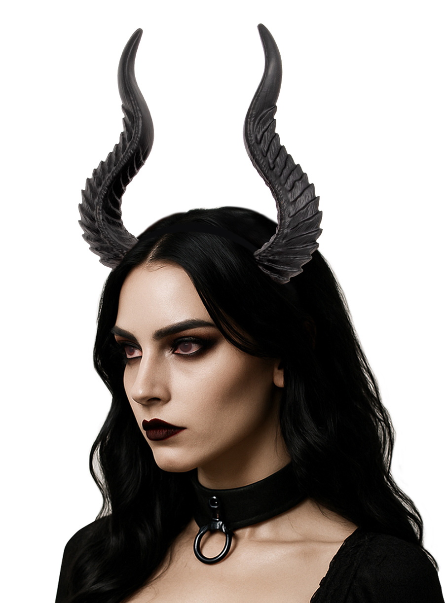 DIY assembly of Devil horn hair bands and cos hair accessory props for Halloween festival costumes, allowing for various looks